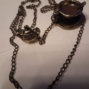 Vintage Teapot and Teacup Necklace